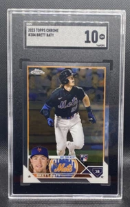 2023 Topps Chrom #204 Brett Baty Rookie RC Mets - SGC 10 🙂 - Bild 1 von 2
