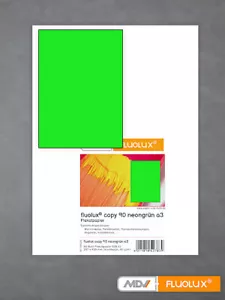 Plakatpapier DIN A3 einseitig neongrün 90 g/m² 50 Blatt lasergeeignet - Bild 1 von 4