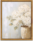 Framed Wall Art Vintage, Farmhouse Decor White Hydrangeas Muted Vintage Floral B