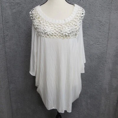 Camisa Jodifl Mujer L Blanca Detalle Crochet Fairycore Bohemio Festival Casa de Campo Foto 1 de 4