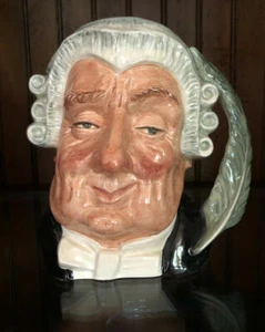 Large ROYAL DOULTON The Lawyer Toby Mug Jug D6498 England Vintage 1958 Barrister - Picture 1 of 7