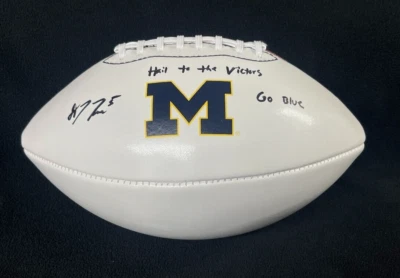 D.J. Turner Signed & Dual Inscribed Michigan Wolverines Football JSA COA - Image 1 of 4