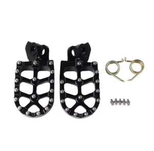 Pedane Poggiapiedi Maggiorate In Ergal Yamaha TT XT 600 NERO GRIGIO ORO - Photo 1/8