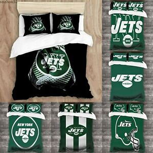 New York Jets Bedding Set 3PCS Comforter Cover Pillowcases Twin Full Queen King