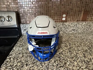 Riddell Speed FLEX Football Helm grau mit royalblauer Gesichtsmaske X Large XL - Bild 1 von 9