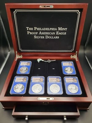 Philadelphia Mint Proof American Silver Dollar Set, In Decorative Box, 1993,... - Image 1 of 4