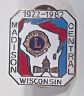 Vintage Lions Club 1922-1982 Madison Central Wisconsin Lapel Hat Pin 1" Tie Tack