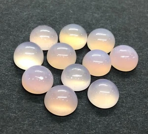 Piedras preciosas sueltas redondas de calcedonia rosa natural AAA para hacer joyas - Imagen 1 de 15