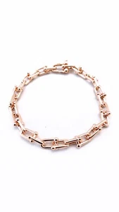 Bracelet Chaîne Jersey Support Cheval Argent Sterling Fabriqué En Italie - Imagen 1 de 2