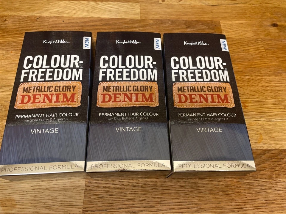 3x Knight & Wilson Metallic Glory Denim Vintage Permanent hair colour - image 1 of 1