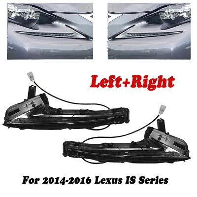 Par de luces de circulación diurna LED LH+RH DRL para Lexus IS250 300 350 2014-2016 Foto 1 de 4