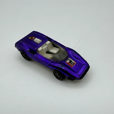 Vintage Corgi Rockets 917 Alfa Romeo P33 Purple Pininfarina 1/64 Diecast - Image 1 of 4
