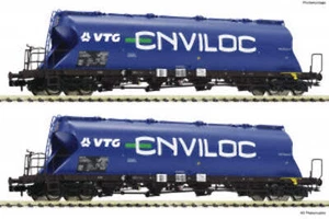 Fleischmann 849004 N Gauge VTG Uacs-x Bulk Silo Wagon Set (2) V - Picture 1 of 2