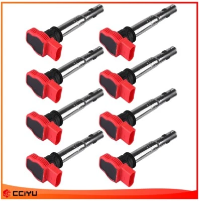 CCIYU 8 Ignition Coil Pack For 2008 2009 2010 Audi A6 Quattro Q7 Audi R8 V8 4.2L - Imagem 1 de 4