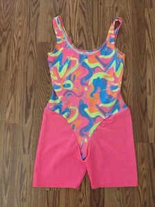 InSpirit Designs Roller Blade Skating Barbie Adult Costume neon pink Leotard M - Picture 1 of 7