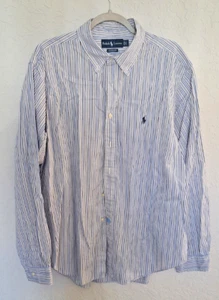 Paket 2 Herren XL Polo Ralph Lauren Button Down Hemd gestreift Pony Kleid 17,5 36-37 - Bild 1 von 11