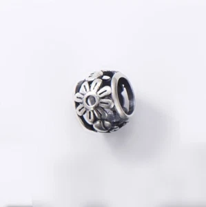Distanziatore FIORE Openwork - Perla ciondolo europeo argento sterling 925 massiccio - Foto 1 di 4
