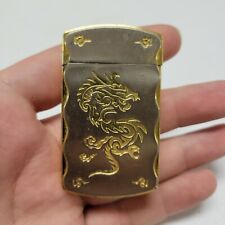 Neat Chinese Dragon Gold And Silver Color Butane Lighter Oriental