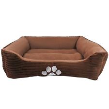 Long Rich HCT REC-005 Reversible Rectangle Pet Bed with Dog Paw Printing, Cof...