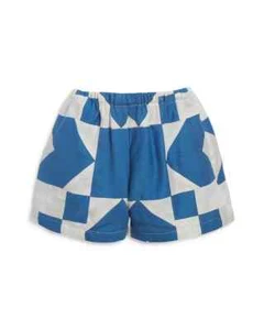 Sea Tanya Patchwork Shorts Girls' 10Y Blue/White Pockets Elastic Waist Pull On - Picture 1 of 17