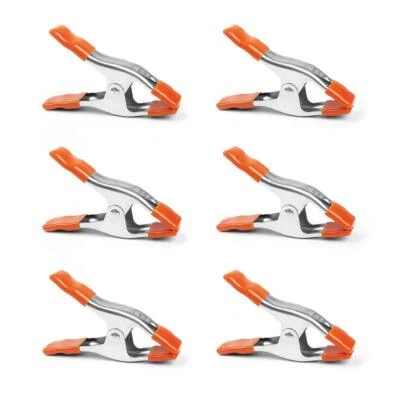 PONY 6-PACK 6" Spring Clamp Set Heavy Duty 2" Jaw Opening Size Spring Clip Clamp - Image 1 of 4