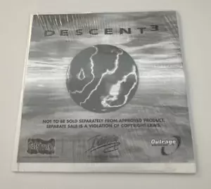Nuovo Sigillato DESCENT 3 PZ 1999 DUE DISCHI DISCO UNO + DISCO DUE WINDOWS - Foto 1 di 2