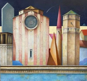 La cometa svegliò gli animi Paolo Grimaldi Opera UNICA Tecnica Mista con Cornice - Foto 1 di 1