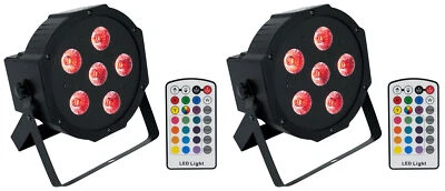 2 Rockville BATTERY PAR 6RF Rechargeable RGBWA+UV Wireless DMX Lights+RF Remotes - Image 1 of 4