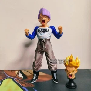 Anime Dragon Ball Z Super Saiyan Future Trunks Anger cry 2 head Figure Toy Gift - Picture 1 of 5