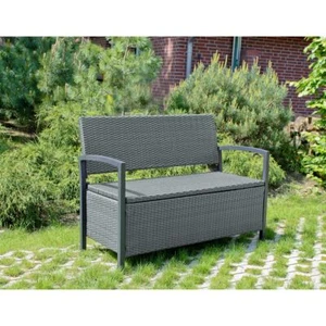 Gartenbank mit Truhe Truhenbank Bank Parkbank Auflagenbox Kissentruhe Gartensitz - Bild 1 von 5