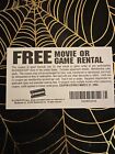 Authentic Blockbuster Video Free VHS DVD Movie Or Game Rental Coupon Card 2002