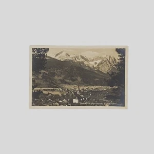 Cartolina fotografica d’epoca Germania Garmisch Partenkirchen Gegen Alpspitze VG - Picture 1 of 2