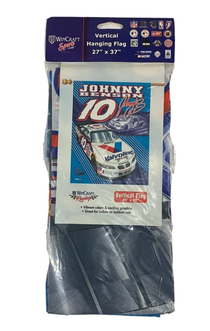 Johnny Benson Vertical Flag 27 x 37 WinCraft Sports NASCAR Flag #10 Vtg Sealed Cover