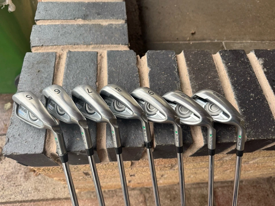 PING G SERIES IRON SET - 5,6,7,8,9,PW,SW  - PING AWT 2.0 REGULAR FLEX SHAFTS - Image 1 of 4