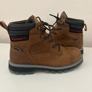 Wolverine Hombre Puntera de Acero Cuero Bota de Trabajo con Cordones Marrón Impermeable 9.5 - Imagen 1 de 8