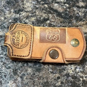 De colección Phillips 66 Aceite Cuero Llave y Estacionamiento Níquel Soporte Publicidad Servicio - Imagen 1 de 5