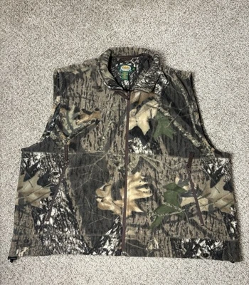 CABELA'S XL Full Zip Camouflage Fleece Collared Hunting Vest with Pockets - Image 1 of 4