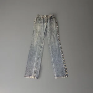 Jeans blu denim Lawman relaxed fit taglia 9 bottoni decorativi vintage western - Foto 1 di 8