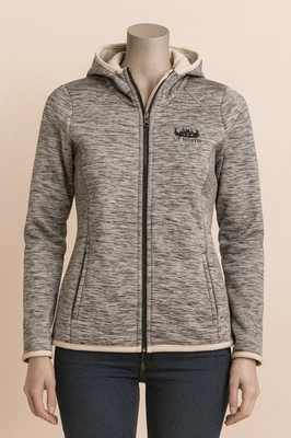 Sudadera con capucha y cremallera completa Renegade para mujer gris jaspeado talla M-excelente estado Foto 1 de 4