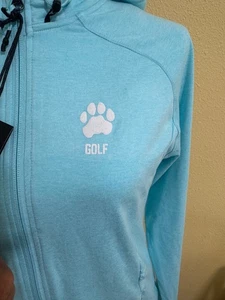 Women’s Sun Mountain Second Layer Hooded Jacket Sz M Bahama Heather - Picture 1 of 5