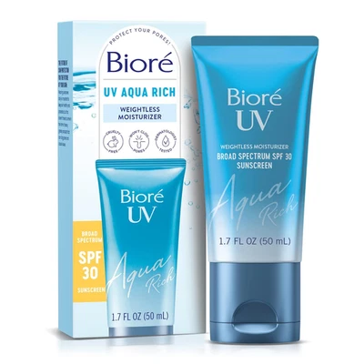Biore UV Aqua Rich SPF 30 PA+++ Daily Moisturizer Sunscreen for Face, for Sensit - Image 1 of 4