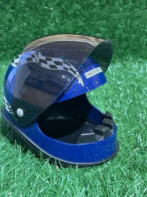 VINTAGE  MOTORCYCLE RACING WHITE HELMET Blue MINI ASHTRAY - Image 1 of 4