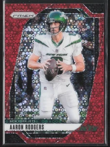 2024 Panini Prizm #222 Aaron Rodgers No Huddle Red #/75 Jets - Picture 1 of 2