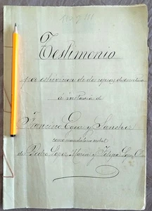 L23-DOCUMENTO CON SELLOS COMPLETO AÑO 1912 12 PÁGINAS. SELLOS FISCALES  PAPEL SE - Imagen 1 de 3