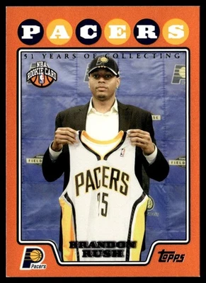 2008-09 Topps Brandon Rush novato/1199 Indiana Pacers #208 Foto 1 de 2