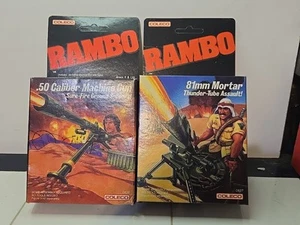 RAMBO SAVAGE: Enemy of Rambo, 81mm Mortar And 50 Cal. Machine Gun Vintage  - Picture 1 of 9