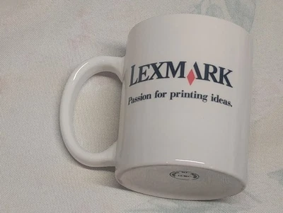 Retro Lexmark printers PASSION FOR PRINTING IDEAS coffee cup mug adv promo nr - Image 1 of 4