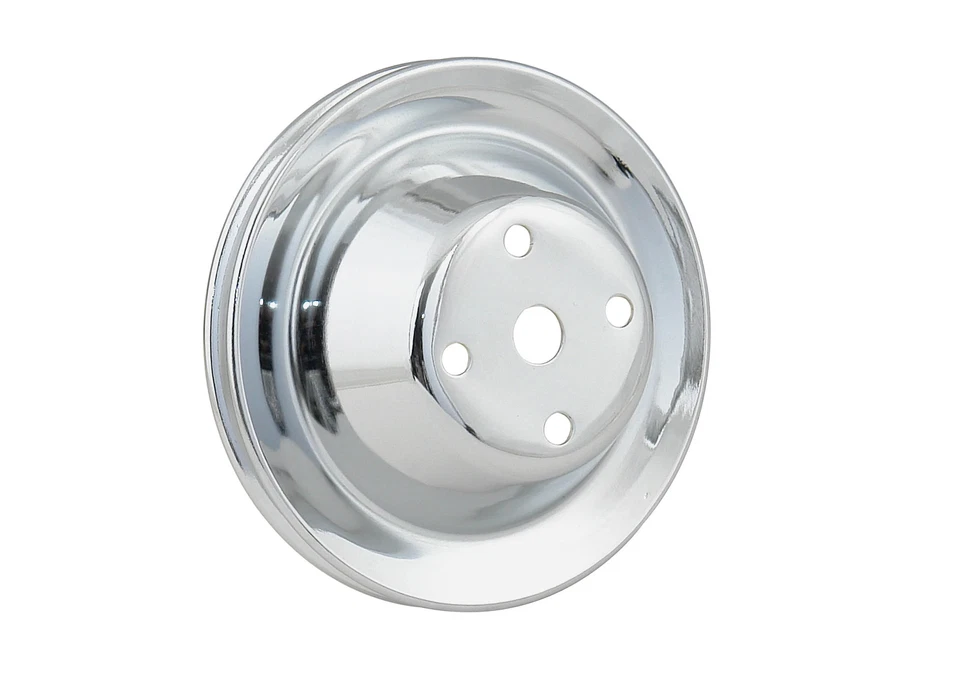 Polea de bomba de agua cromada Mr. Gasket 8826 - ranura única Foto 1 de 1