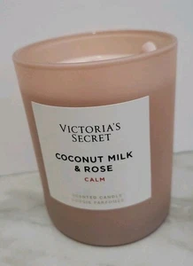 Victoria's Secret Natural Beauty Coconut Milk & Rose Calm Single Wick Candle New - Picture 1 of 4