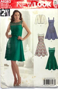 NEWLOOK Womens Size 8-18 Sewing Pattern Dress New UNCUT 6243 - Picture 1 of 2